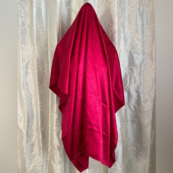 Wild Rag - Satin Scarf Wrap - 44x44 - Raspberry Red - Burgandy - Picture 3 of 6